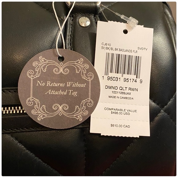 ❤️SOLD❤️NWT Coach Black Rowan Satchel with Puffy Diamond Quilting - Picture 10 of 12